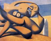 巴勃罗毕加索 - 海边的人形